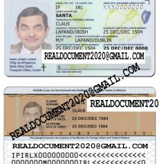 Fake irish id card