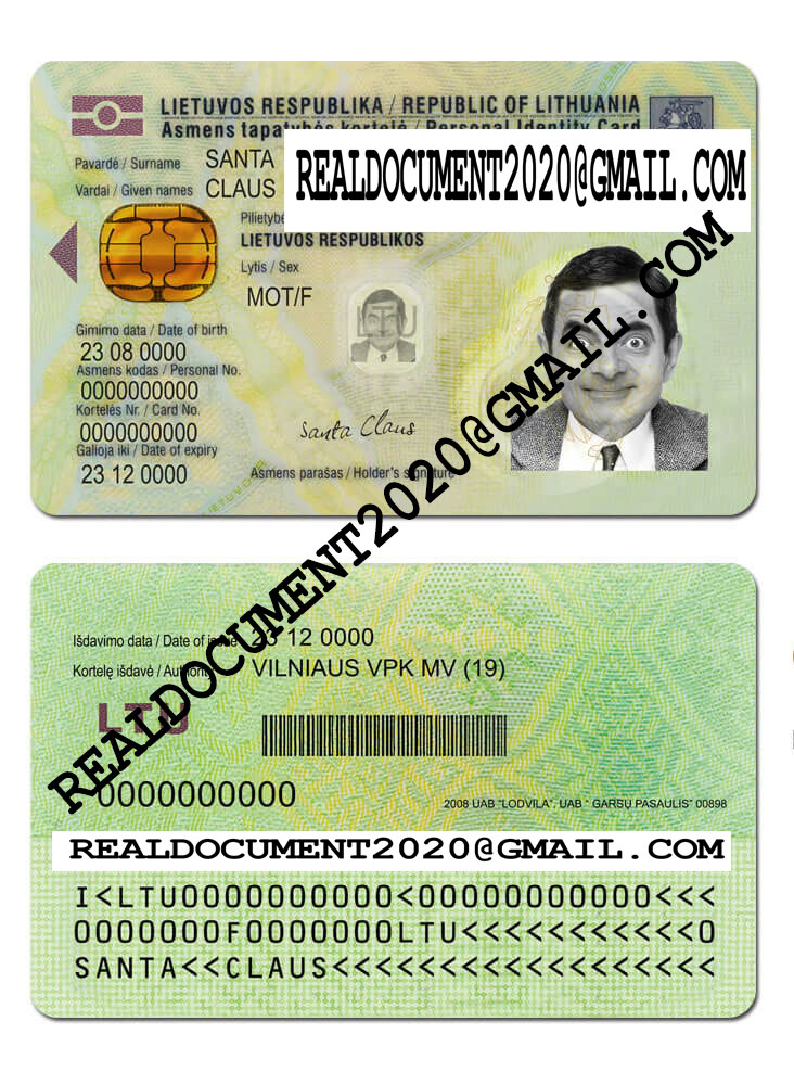 Lithuania ID Fake Lithuania ID Card