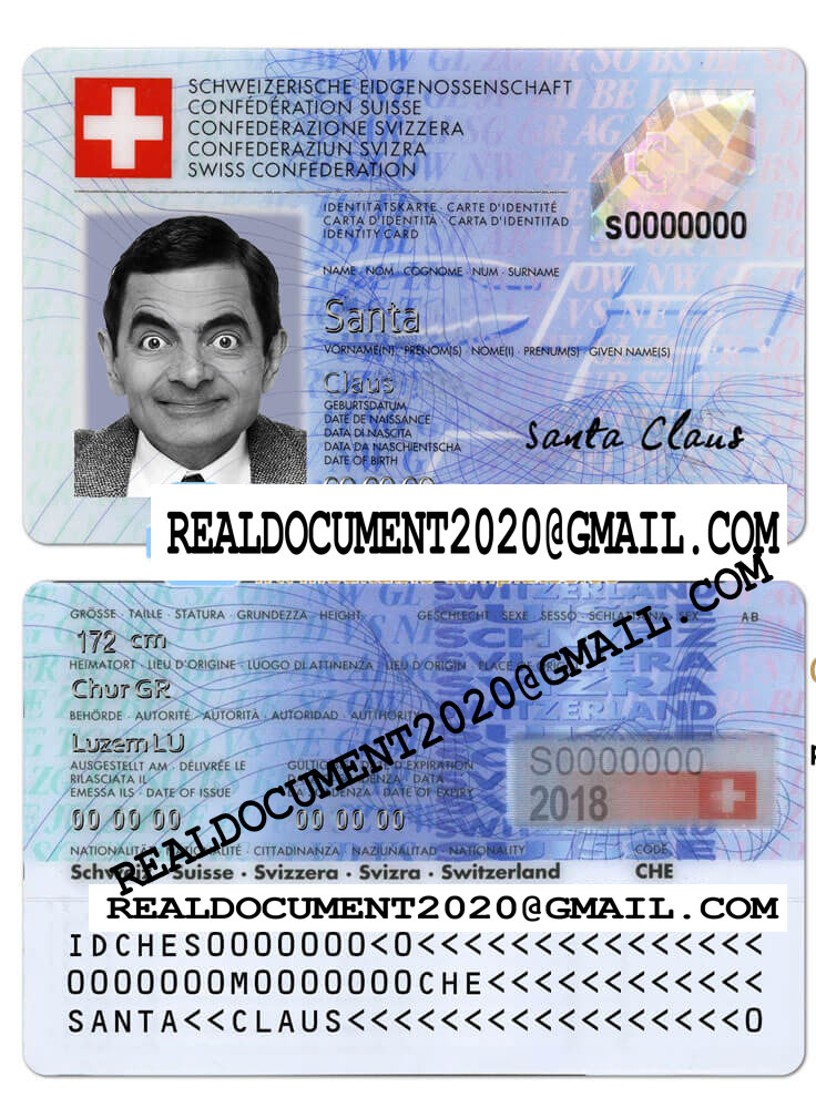 SWITZERLAND ID Fake Swiss ID Card