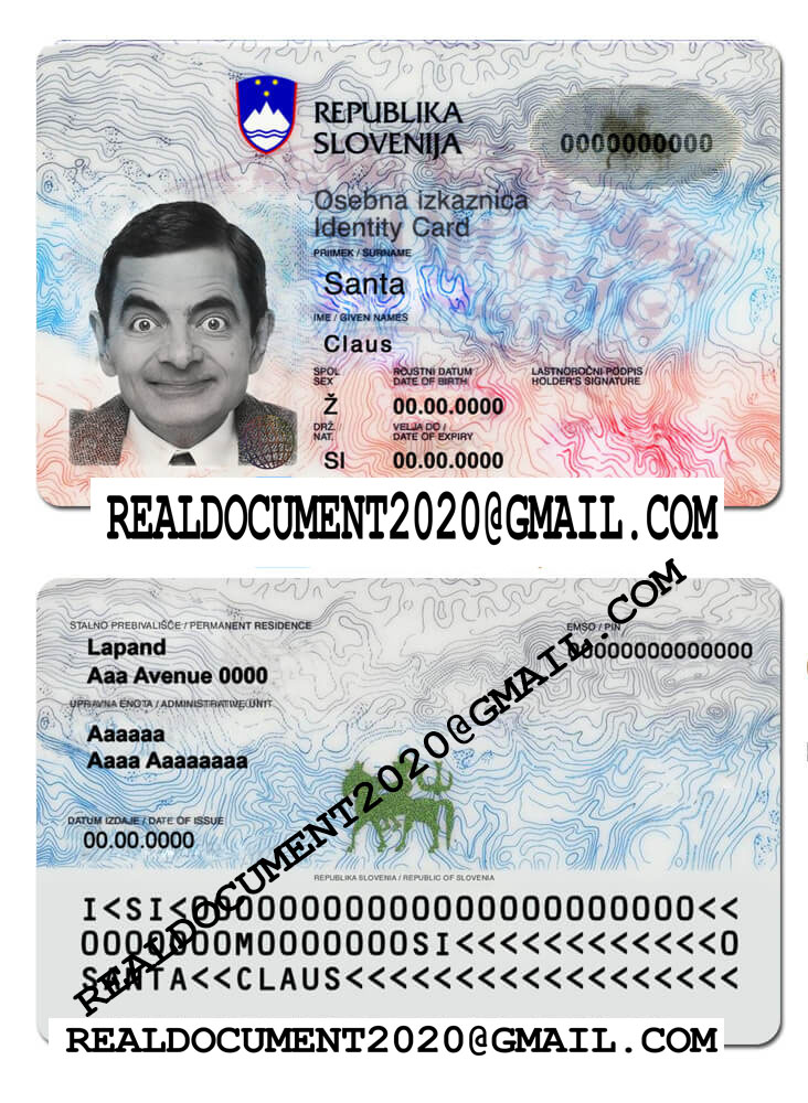 Slovenia ID Fake Slovenian ID Card