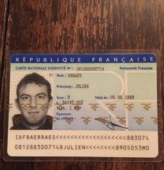 fake french national id card